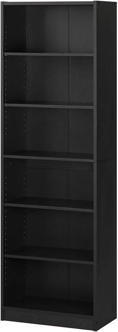 Amazon ぼん家具 本棚 薄型 ラック 棚 木製 書棚 本箱 シェルフ 収納 コミック 大容量 おしゃれ 幅600 ブラック 本棚 オンライン通販