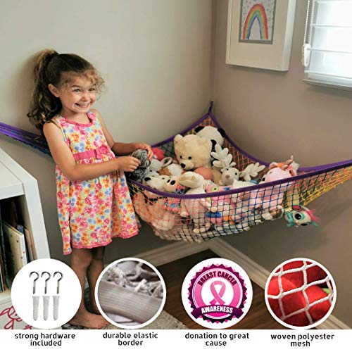 MiniOwls Toy Storage Hammock Organizational Stuffed Animal Net for