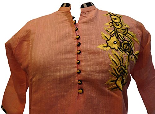 Smsaree Stylish & Designer Premium Quality Ethnic Cotton Kurti For Women (Peach)