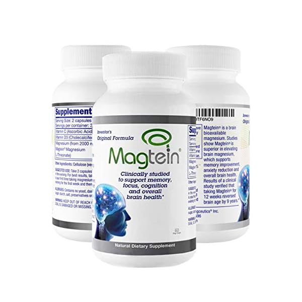 Magtein Magnesium L Threonate Bioavailable and 100 Water Soluble Magnesium Clear Brain Fog