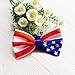 National Holiday American Flag Design 4th of July Bow Tie, Best fit for Medium and Large Pets Dogs, 100% Handmade Bow tie Including Collar