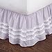 Lilac Ruched Twin Bed Skirt