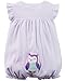 Carter's Baby Girls' Cotton 1-piece Snap-Up Romper (18 Months, Purple Owl)