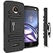 Moto Z Force Holster Case, CoverON [Explorer Series] Holster Hybrid Armor Belt Clip Hard Phone Cover For Motorola Moto Z Force Droid Edition Holster Case - Black