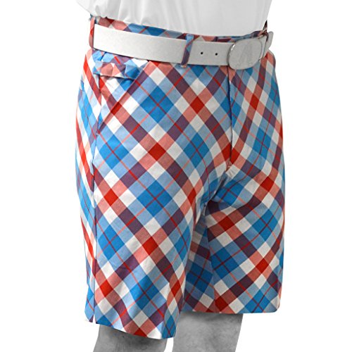 ★FREE SHIPPING★Royal & Awesome Crazy Paisley Funky Mens Golf Shorts