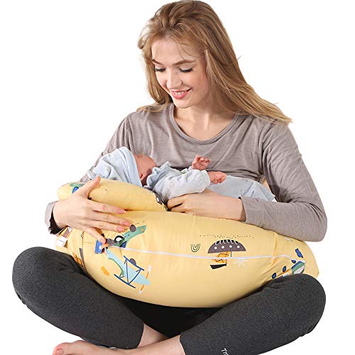 Multifunctional Pregnancy Pillow & Breastfeeding Pillow + Inner Cushion. Cover 100% Cotton, Filling 100% Polyester, Baby Nest, Nursing Pillow, Maternity Pillow (Toy Car, 42 inch)