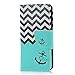 iPod Touch 5 Case, iPod Touch 6 Case, MOLLYCOOCLE Stand Wallet Purse Credit Card ID Holders Magnetic Design Bule Wavy Pattern Premium PU Leather Ultra Slim Fit Flip Folio Cover Case for iPod Touch 5/6