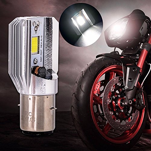 Oda Motorcycle Bike Headlights H6 BA20D DC 12V-80V 12W COB LED Motorcycle Bike Beam Headlight Bulb Strong Light for Motorcycle/Bike/Moped/Scooter/ATV