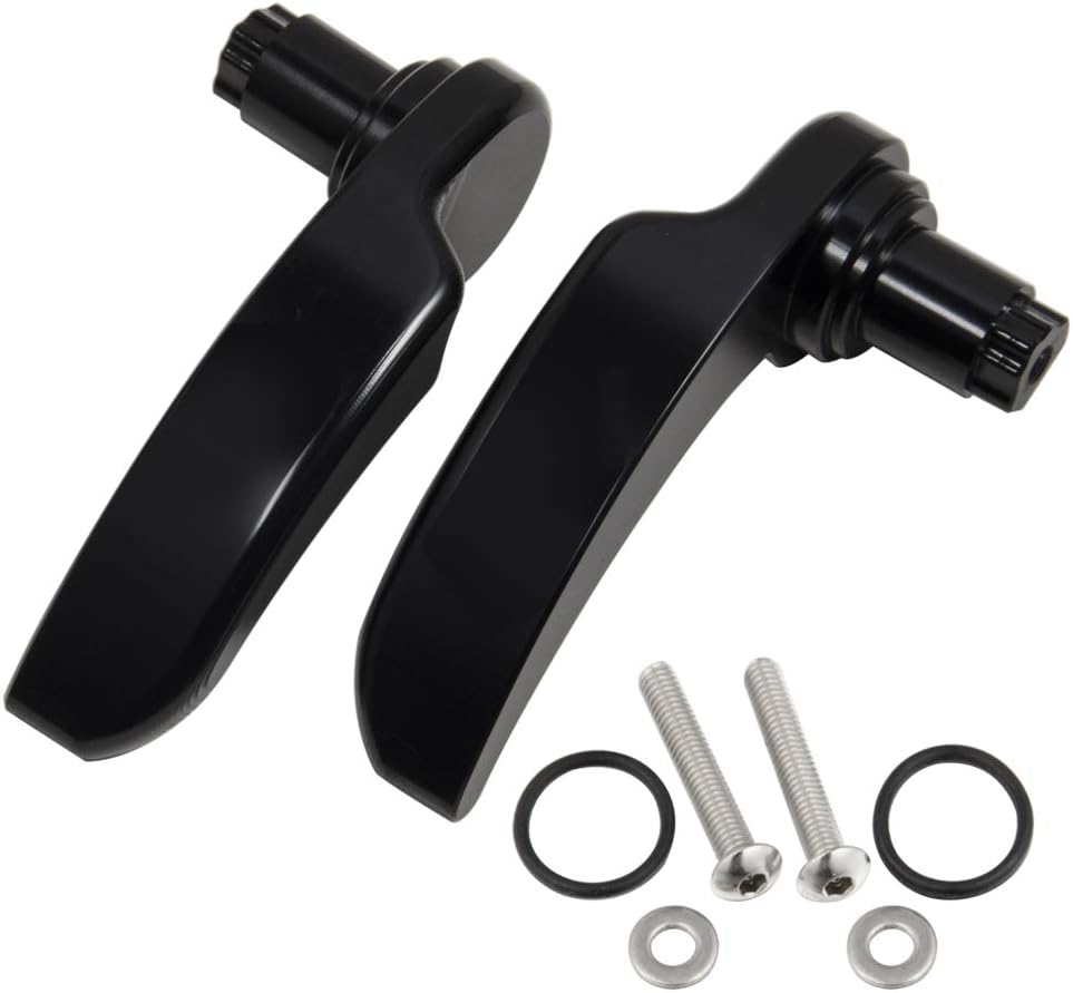 Amazicha Black Aluminum Saddlebag Saddle Bag Latch Kit Lifter
