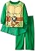 Nickelodeon Teenage Mutant Ninja Turtles Little Boys' Turtle Hero 2-Piece Pajama Set, Green, 2T