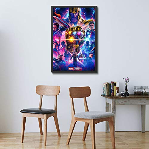 image for ONE WALL 24x36 Inch Poster Frame, Black Aluminum Movie Poster Frame fo