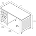 Bush Furniture Kathy Ireland Home Volcano Dusk Desk with 3 Drawer Pedestal, 51W, Driftwood Dreams