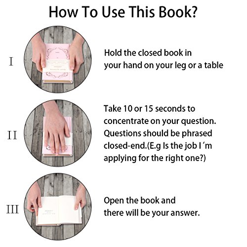 ATESSON Novelty Magic Divination Notebook Answers Dispel Puzzles Self-Healing Tell You Answers Journal Fun Coffee Table Parties Games Notebook (Chinese English Version) - Pink