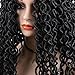 22inch Curly Faux Locs Crochet Hair Goddess Locs Crochet Braiding Hair Braids Mambo Hair Extension 24Roots/Pack (5pack, 1B#)