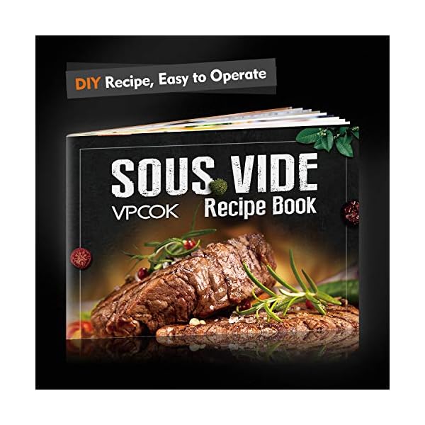 Sous Vide Cooker VPCOK Sous Vide Precision Cooker Immersion Circulator Sous Vide Machine, Accurate Temperature and Time Control Sous Vide Cookbook Included