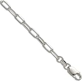 JewelryWeb 925 Sterling Silver 3.85mm Sparkle-Cut Forzantine Chain Necklace Chain Necklace for Women and Men