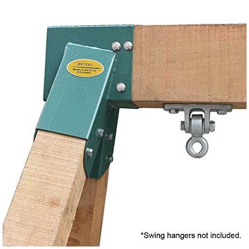 BETOOLL A-Frame 2 Brackets Swing Set Bracket with Mounting Hardware (Green) - Image 6