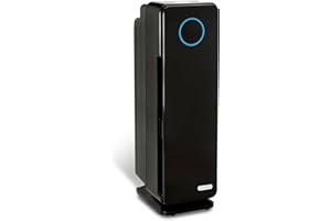 GermGuardian 5-In-1 HEPA Air Purifier for Home, Pet Air Purifier with HEPA Air Filter & UV-C Light, AC4300BPTCA, 743 Sq. Ft., 22'' Tower, Black