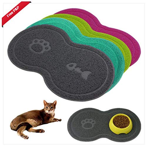 Clearance On Sale!Pet Non-slip Placemat Jiayit Non-slip Place Mat for Dog and Cat Bowls Solid Color Practical 45x25 cm (Green)