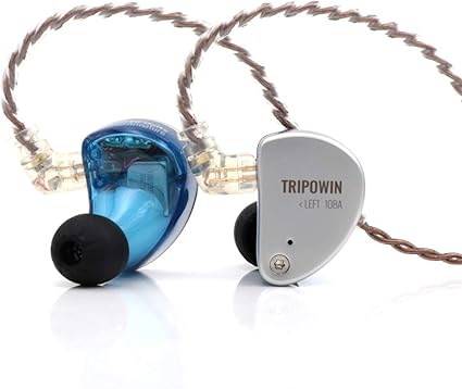 Amazon Com Linsoul Tripowin Tp10 5ba Balanced Armatures In Ear Earphones With Resin Cavity Aluminum Alloy Faceplate 0 75mm 2pin Cable With Mic Blue Home Audio Theater