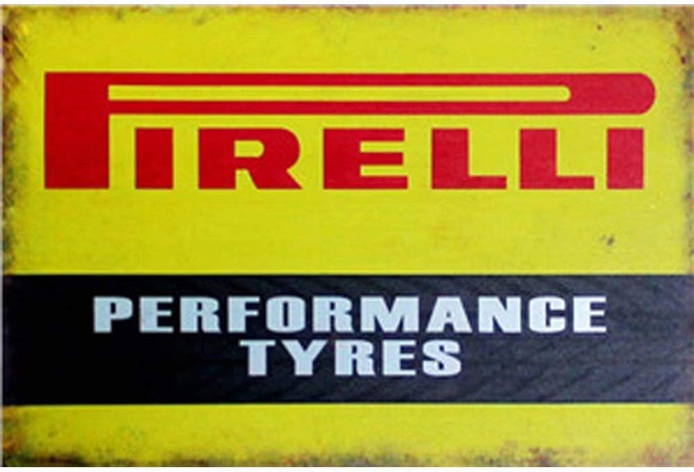 FlowerBeads Vintage Tin Signs Retro Metal Painting Antique Iron Poster Bar Pub Signs Wall Art Sticker - Pirelli Performance Tyres 20X30Cm