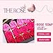 Bath Soap Rose Flower Floral Scented Soap Rose Petals Body Soap in Gift Box for Valentine's Day Anniversary Mother's Day Birthday (18 Pcs/Box Gradient） (Red)