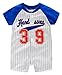 Fiream Baby Boys Summer Short Sleeve Numbers Romper
