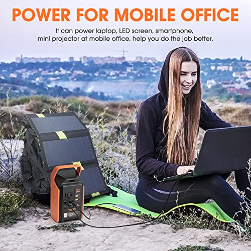 83Wh Portable Power Station, Solar Generator Power Bank with Camping Gear Lights and Battery Backup for Camping, Home Use, Laptops Fan Road Trip, Emergency Hurricane Supplies(Solar Panel Not Included)