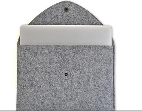 DUOBEY Felt Carrying Cases Laptop Bags for 11.6/ 13.3/ 15.4 Inch MacBook Air/ MacBook Retina/ MacBook Pro Cover A4 File Bag Briefcases Big Volume Cool Pouch for Boys &amp; Girls (Light Grey, 13.3")