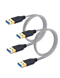 Besgoods - Cable USB 3.0 tipo A macho a macho, 3.3 ft, 2 unidades