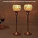 VINCIGANT Holiday Decoration Silver Crystal Candle Holders Set for Anniversary Wedding Halloween, Fit Best with Flameless LED Tea Light Candles