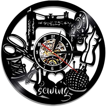 I Love Sewing Decorative Vinyl Record Wall Clock Gift To Your Mother, Friends And Family