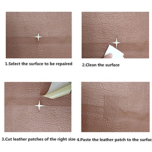 Simunliyg Waterproof Leather Repair Patch Tape Self-Adhesive Leather Repair Patch First Aid Patch Fix Tear Kit for Sofa,Couch,Car Seats,Handbags,Furniture,Jackets,Shoes,Chairs(Dark Brown, 6.9X55 inch)