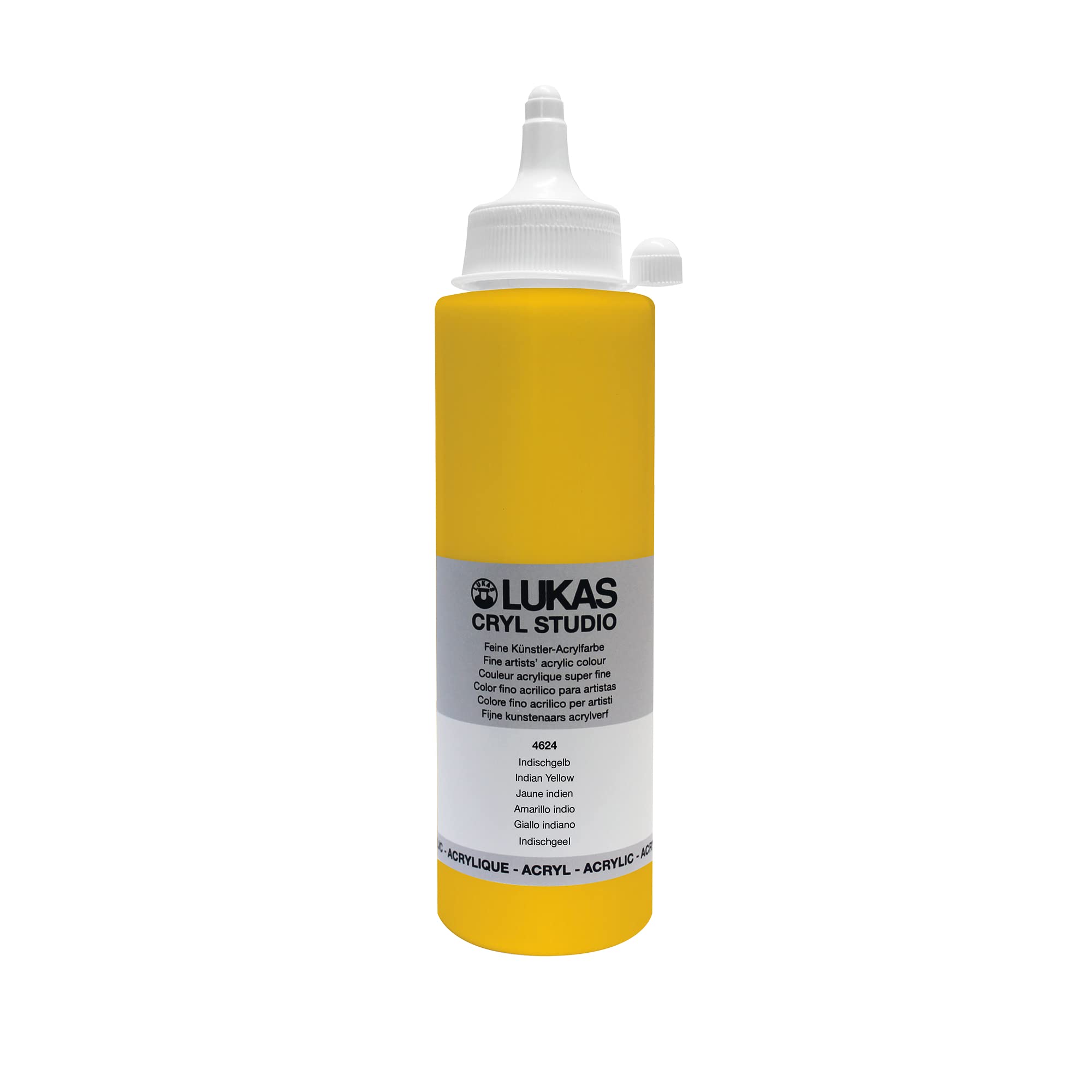 LUKAS Cryl Studio 250ml Premium Quality Acrylic Paint - Indian Yellow