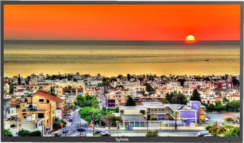 SYLVOX Outdoor TV, 75 inch Waterproof 4K Smart TV, Outdoor Television Support Bluetooth WiFi for Full Sunshine Areas 2000nits (Pool Series)