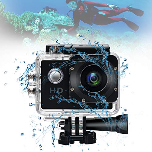 Sports Action Camera Video Camera Waterproof,30M Underwater Action Cameras Waterproof Camcorder with Helmet Mount Accessories - Thumbnail 5