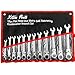12pcs Flex-Head Combination Wrench Set Ratcheting Duo Metric SAE