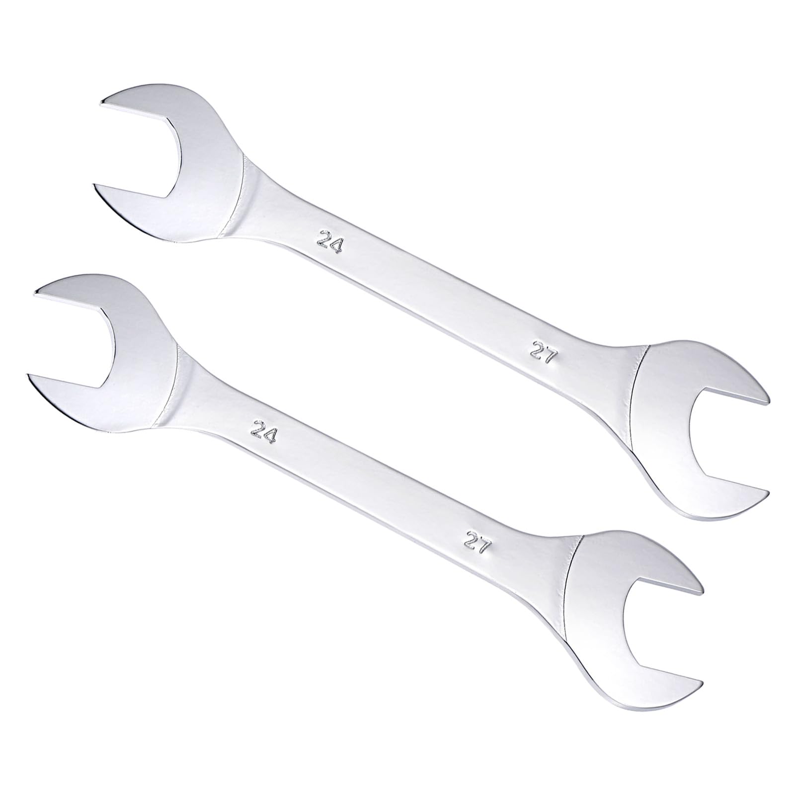 CoCud Thin Open End Wrench, Metric 24mm x 27mm, Double Ended Slim Wrench - (Applications: for Thin Nuts, Narrow Spaces), 2-Pieces
