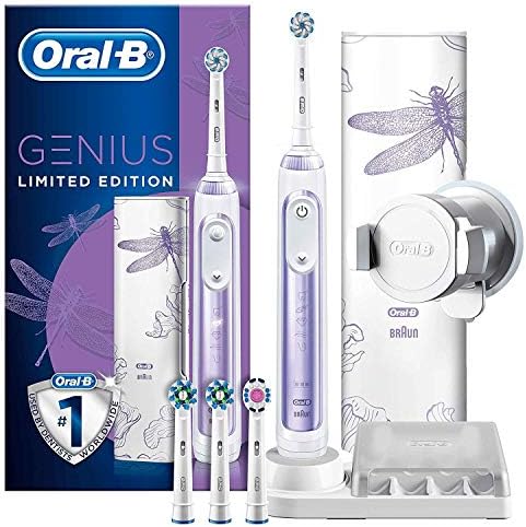 Oral B Genius 9000 Electric Toothbrush Orchid Purple App Connected Handle 6 Modes Including Whitening Sensitive And Gum Care 4 Toothbrush Heads Usb Travel Case 2 Pin Uk Plug Buy Online At Best