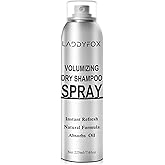 GADMLURY Dry Shampoo Spray for Women & Men, Absorbs Oil, Eliminates Odors, Dry Scalp Shampoo for Dark Hair with Rice Starch, Leaves No White Residue, Volumizing & Refresh Hair for 72 Hours
