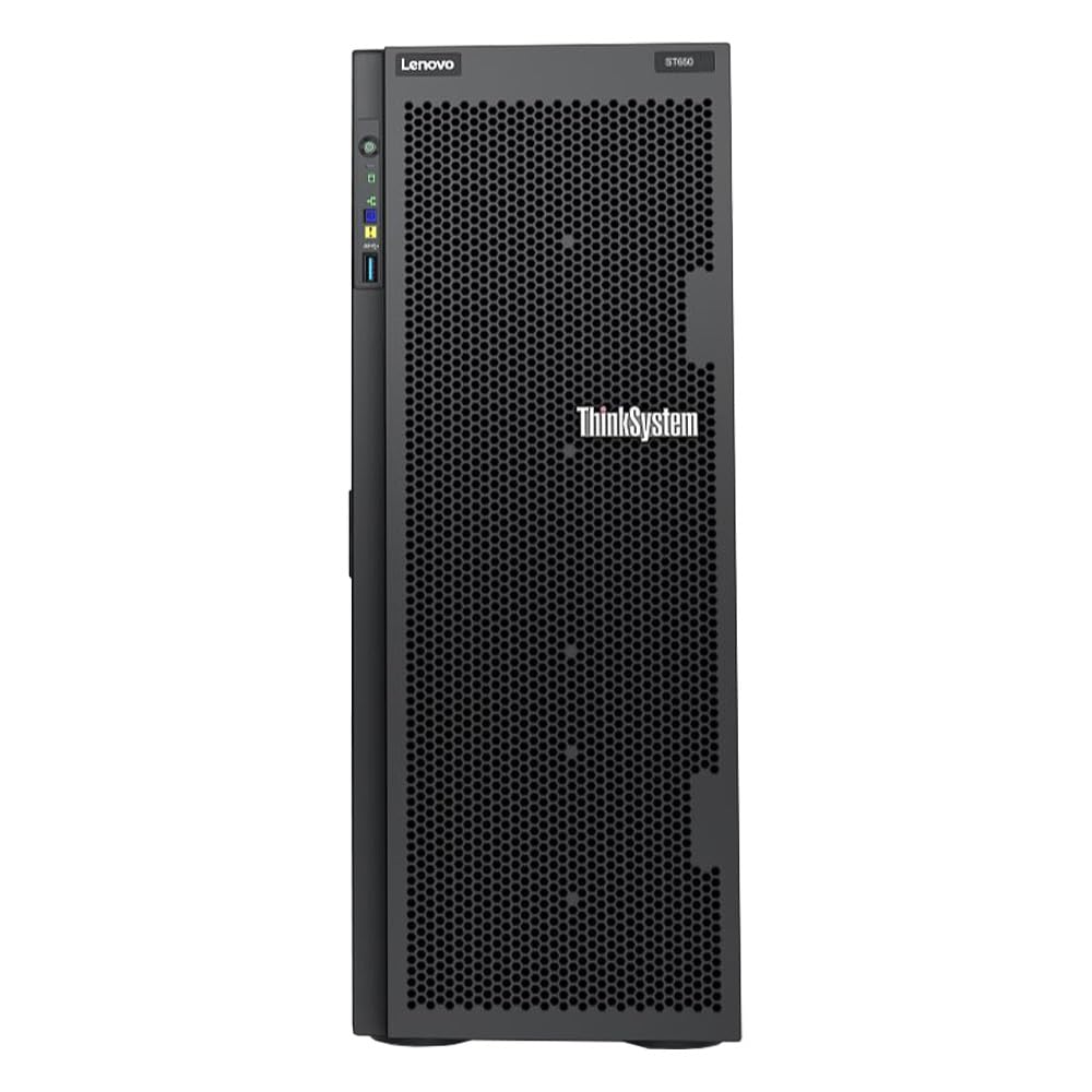 Lenovo ThinkSystem ST650 Tower Server Bundle with 2 x Intel Xeon Silver 4309Y, 128GB DDR4, 2TB SSD, 24TB HDD, RAID, Matrox G200 Graphics, Windows Server 2019