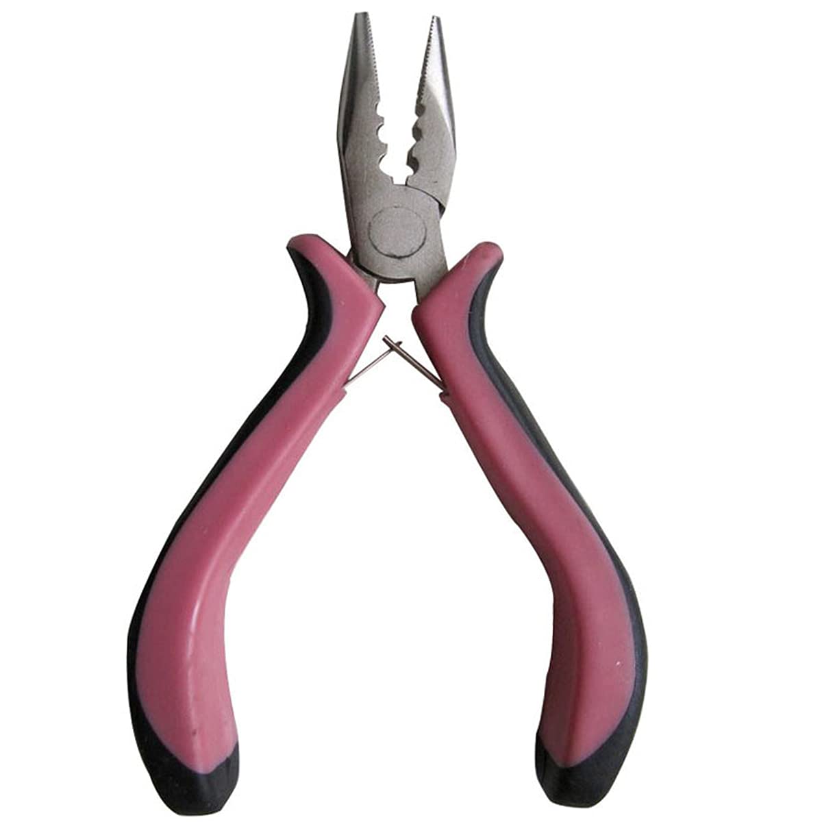 YUIP Hair extension Pliers Mini ring pliers Wig pliers，Pliers for wigs Alloy hair extension pliers 3-hole hair extension clamp stainless steel For hair extensions black and pink