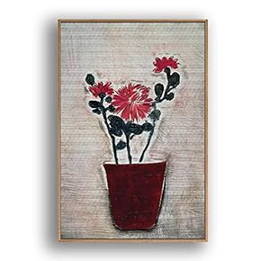 Framed Canvas Wall Art for Living Room, Bedroom Elegant Vase Plants by Sanyu Canvas Prints for Home Decoration Ready to Hanging - 16x24 inches