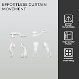 H&S White Plastic Curtain Glider Hooks 50pcs Curtain Track Fittings & Clips view 4