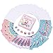 Amosfun 24PCS Valentines Day Unicorn Greeting Cards Valentine Card Kit with 24PCS Envelopes and 24PCS Tin Badges