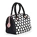 BUILT NY Uptown Neoprene Lunch Tote Bag, Big Dot Black & White