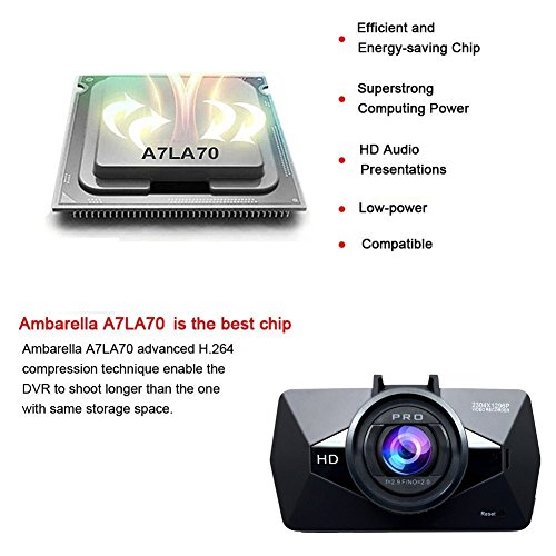 Click Here to See More Images SEYDI HD Car DVR Dashboard Camera with Night Vision and G-Sensor