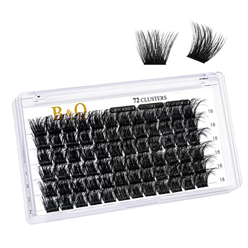 Lash Clusters D Curl 18mm DIY Lash Extensions 72