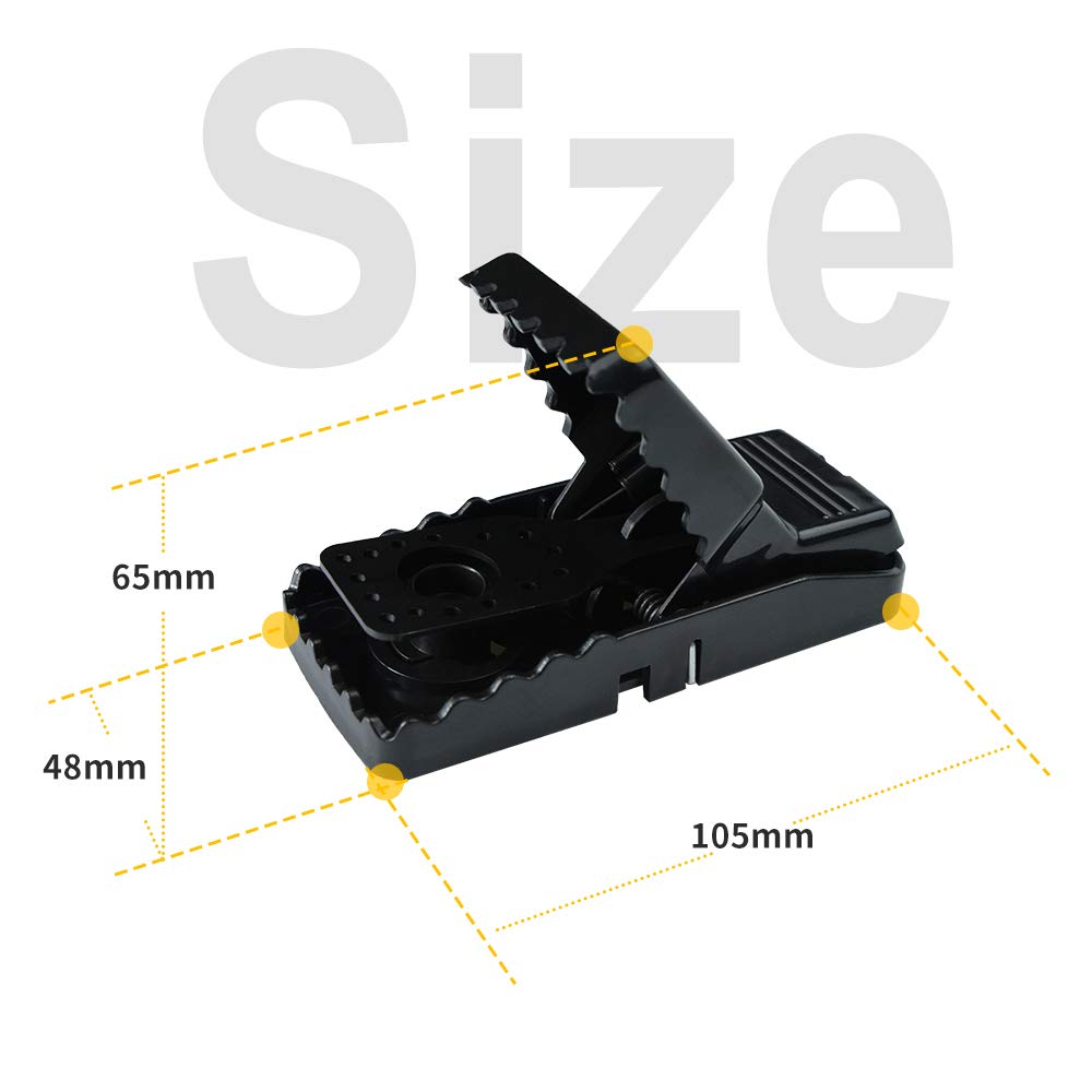 Small Mouse Trap, Reusable Snap Traps That Work with Detachable Bait Cup, Sanitary Safe and Effective Indoor Mouse Catcher Pack of 8