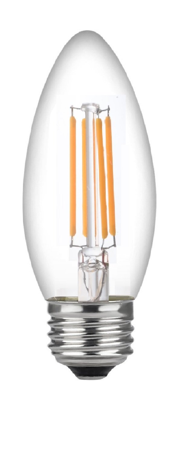 Bioluz LED 60 Watt Candelabra Bulbs Medium Base, Candelabra Bulbs